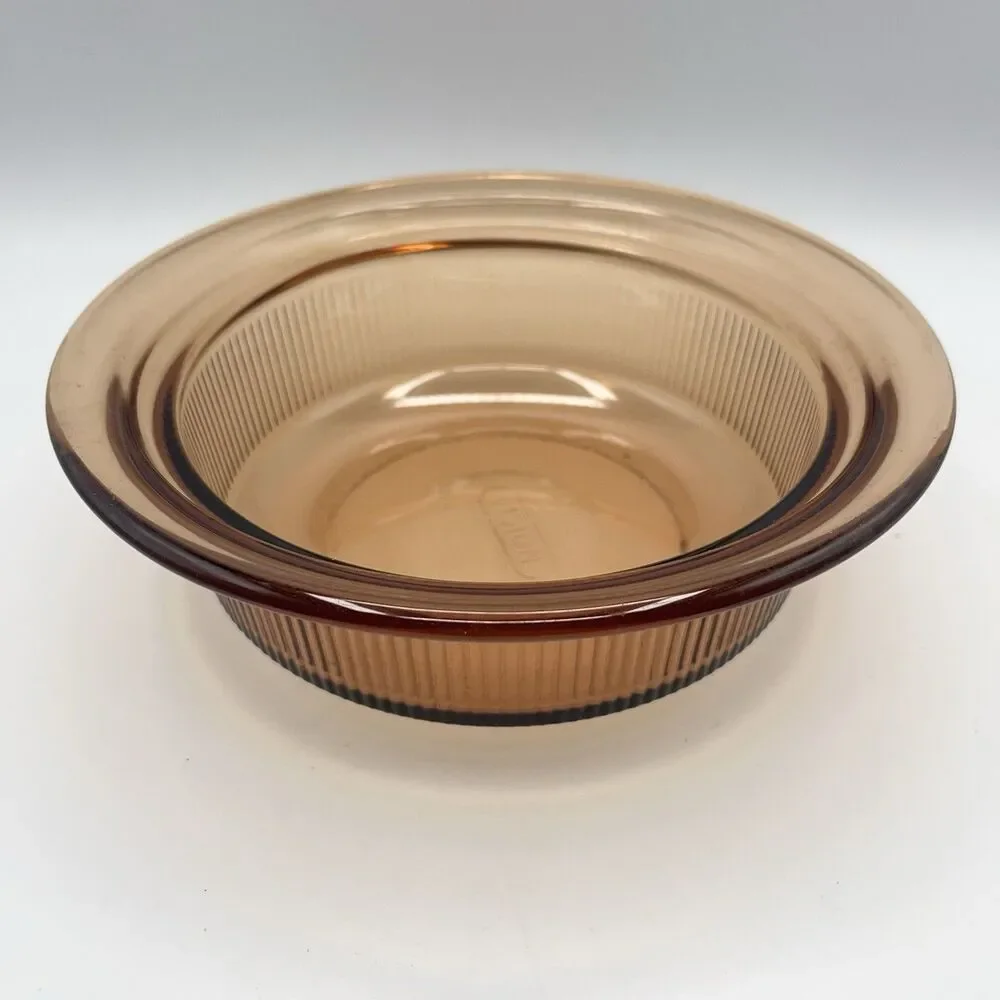 Vintage Vision Corning (V-30-B) Amber Glass Bowl Pyrex - No Lid